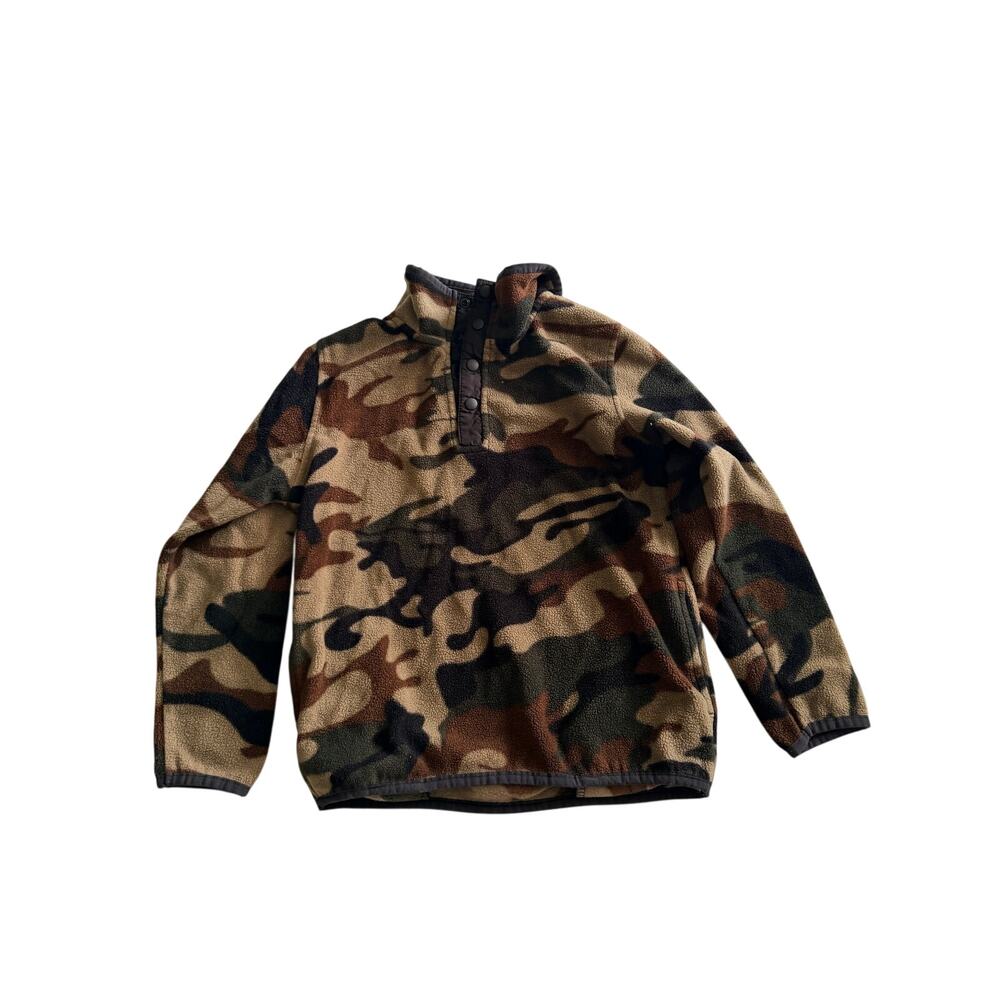 Pulse camo fleece pullover shirt snap neck long sleeve 4/5